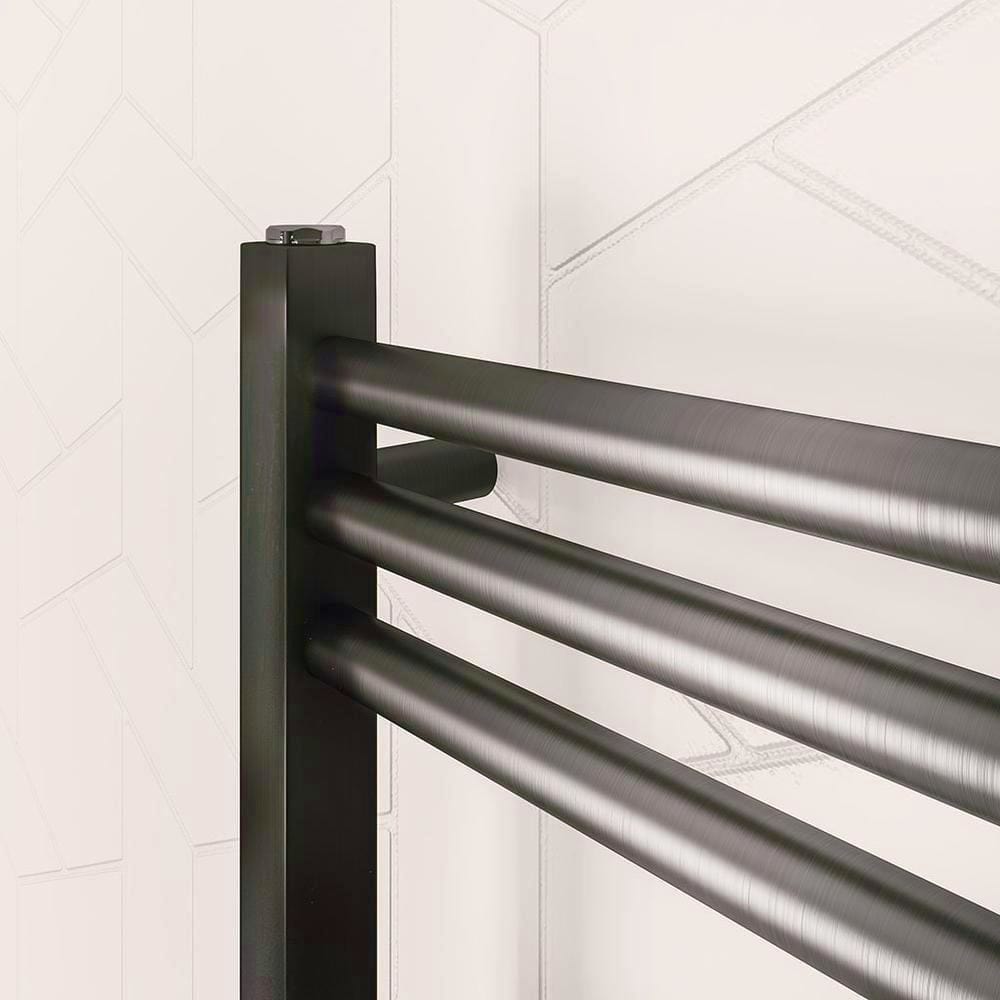 Eastbrook Wendover Straight Heated Towel Rail in Brushed Gunmetal