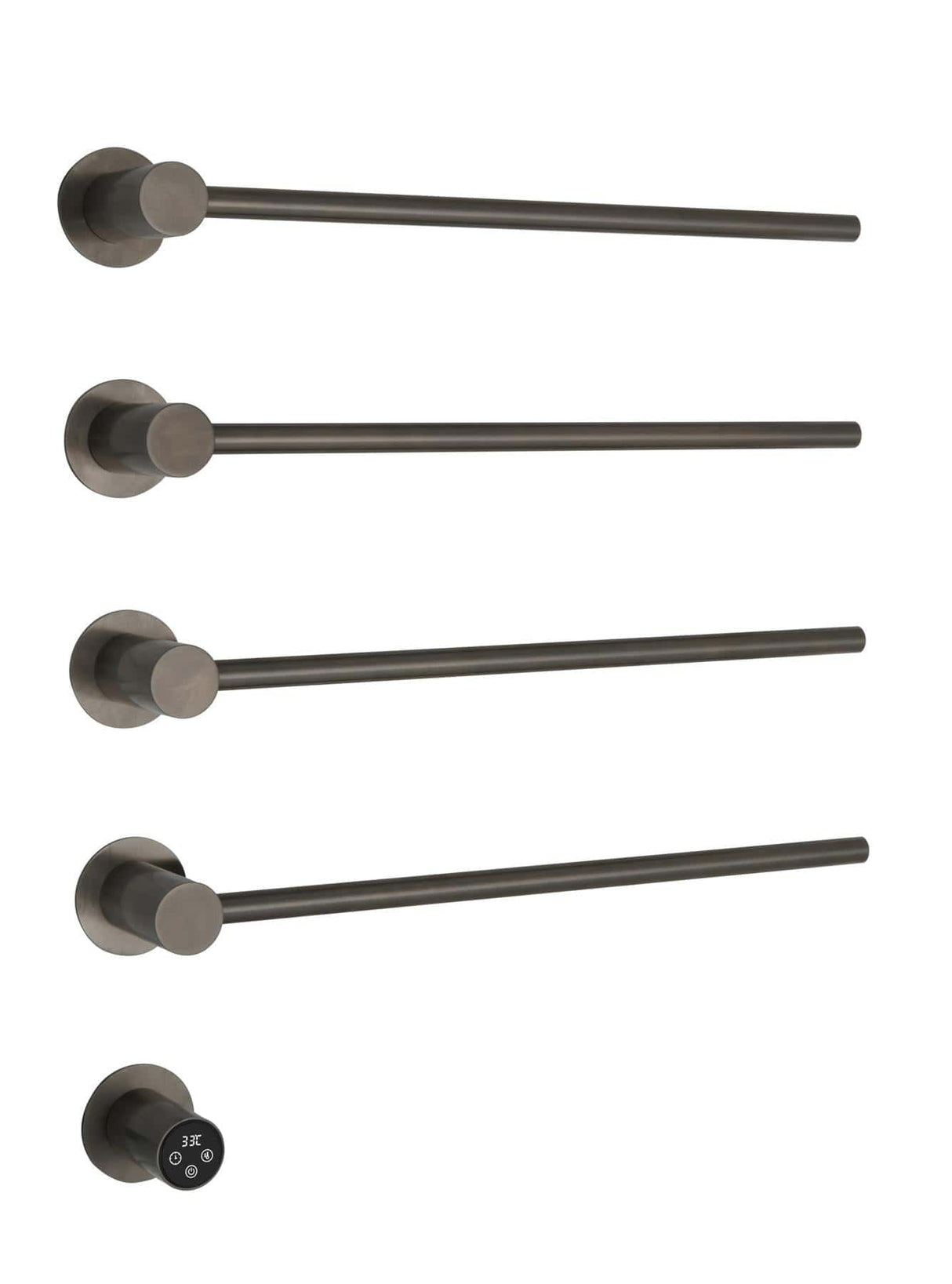 JTP Designer Towel Rail JTP Onyx Electric Designer Towel Radiator Brushed Black