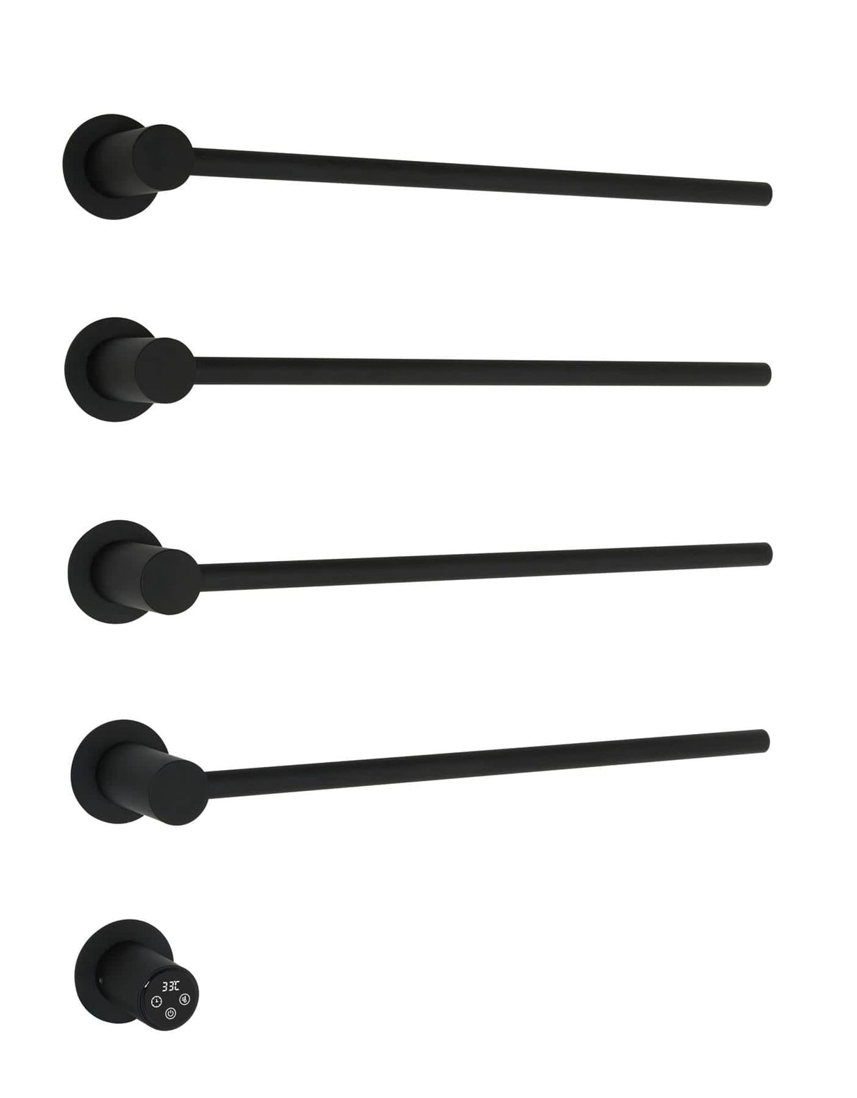 JTP Designer Towel Rail JTP Onyx Electric Designer Towel Radiator Matt Black