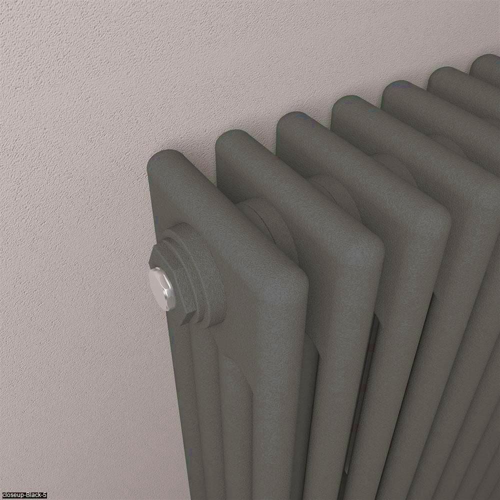 Eastbrook Column Radiator Eastbrook Rivassa Traditional 4 Column Radiator in Matt Anthracite