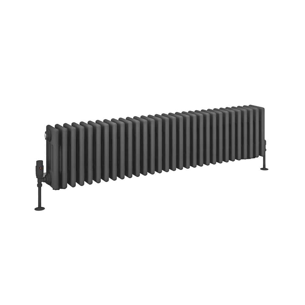 Eastbrook Column Radiator Eastbrook Rivassa Traditional 4 Column Radiator in Matt Anthracite