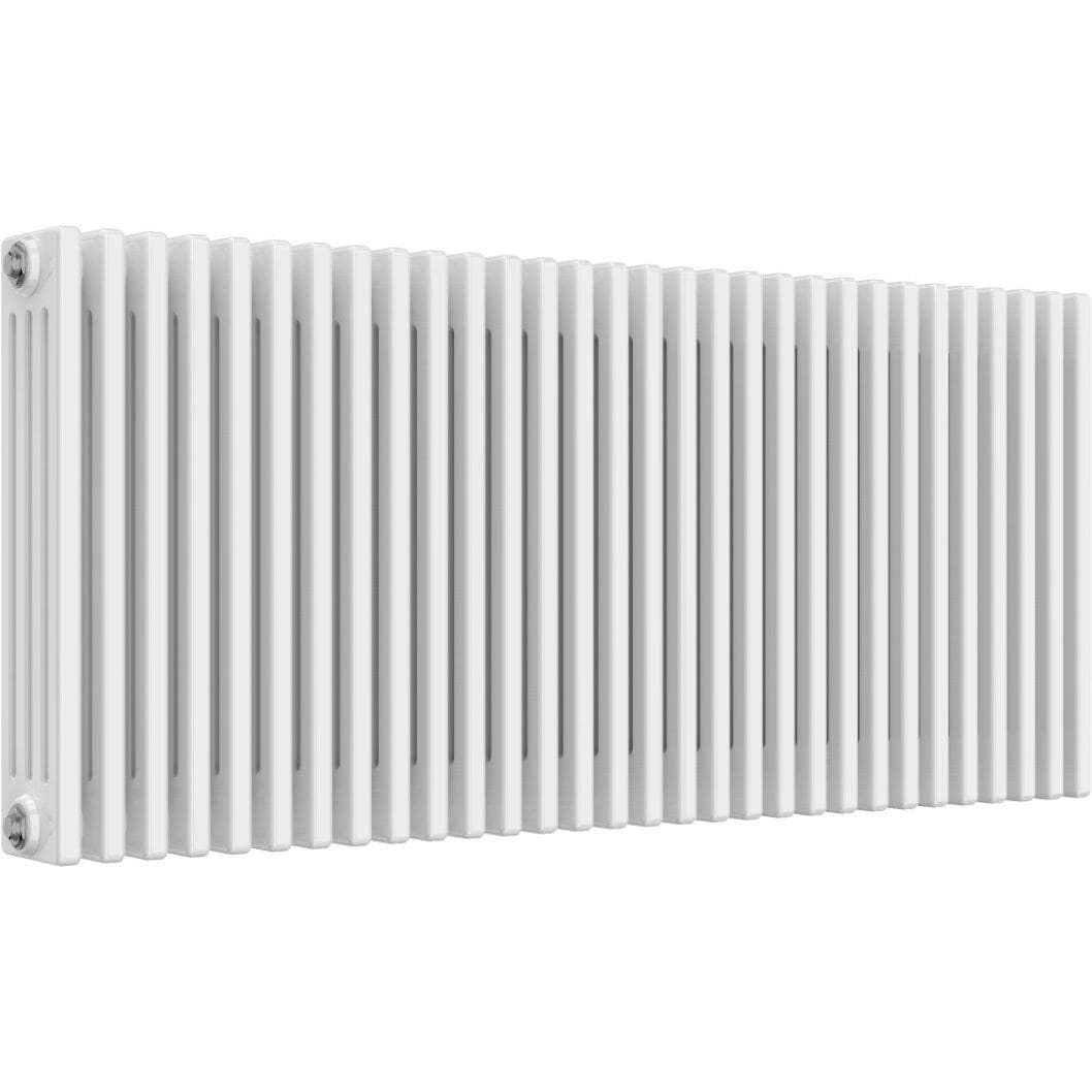 Aquarius Bathrooms Column Radiator Aquarius Foundry Horizontal 4 Column Radiator in White 600mm x 1370mm