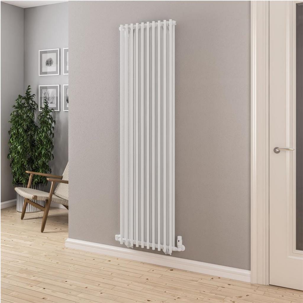 Eastbrook Column Radiator Eastbrook Murano Vertical Designer Radiator in Gloss White 1800 x 510mm