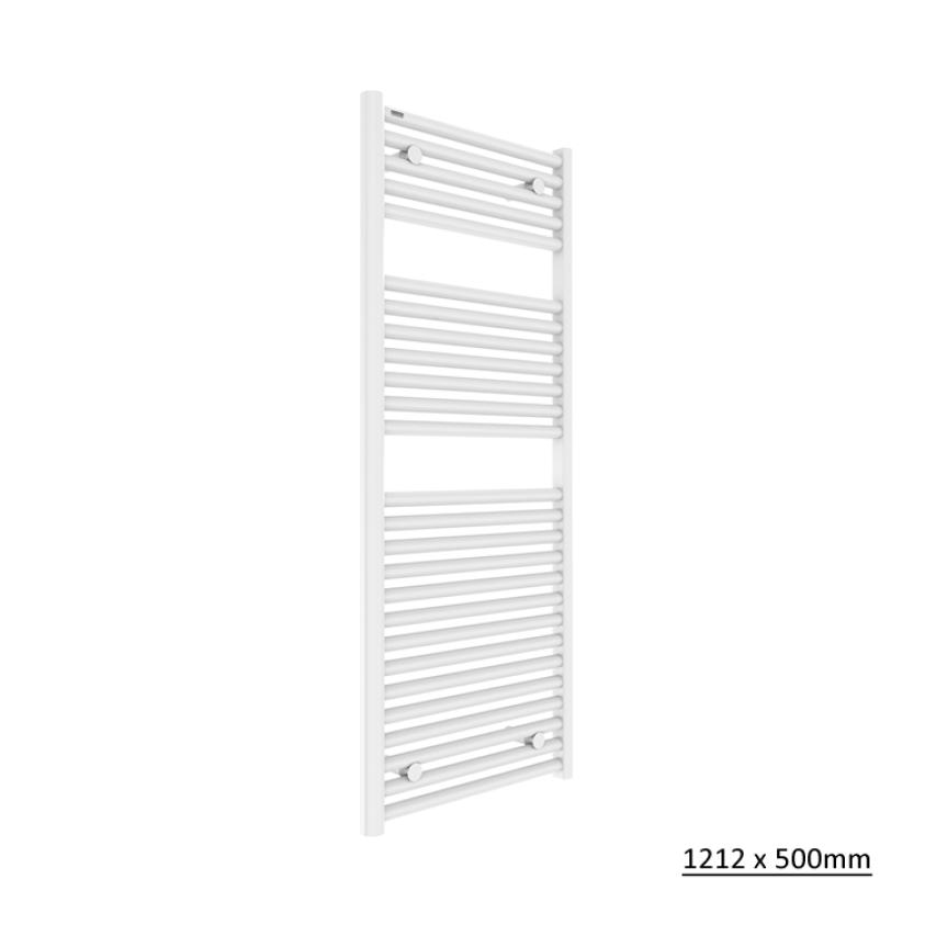 Tissino Ladder Rails Tissino Hugo2 Designer Towel Radiator in Mount Blanc 1212 x 500 / Central Heating