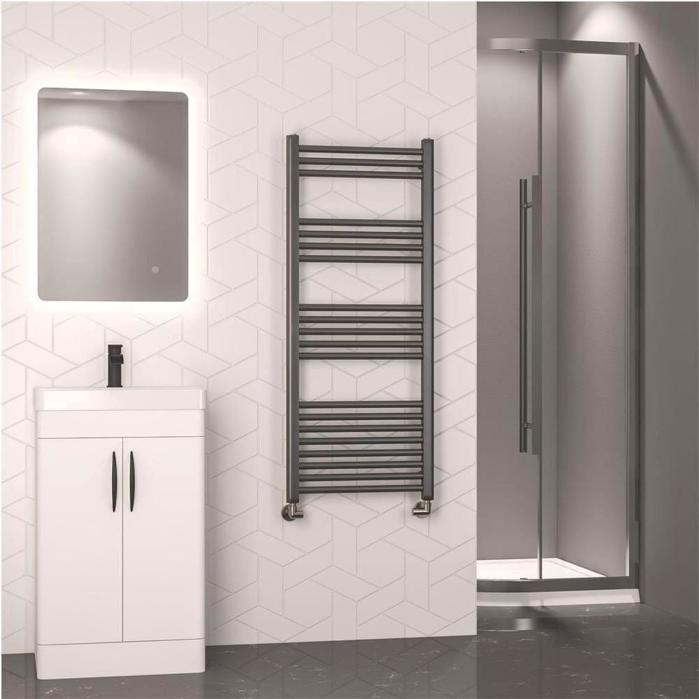 Eastbrook Wendover Straight Heated Towel Rail in Brushed Gunmetal