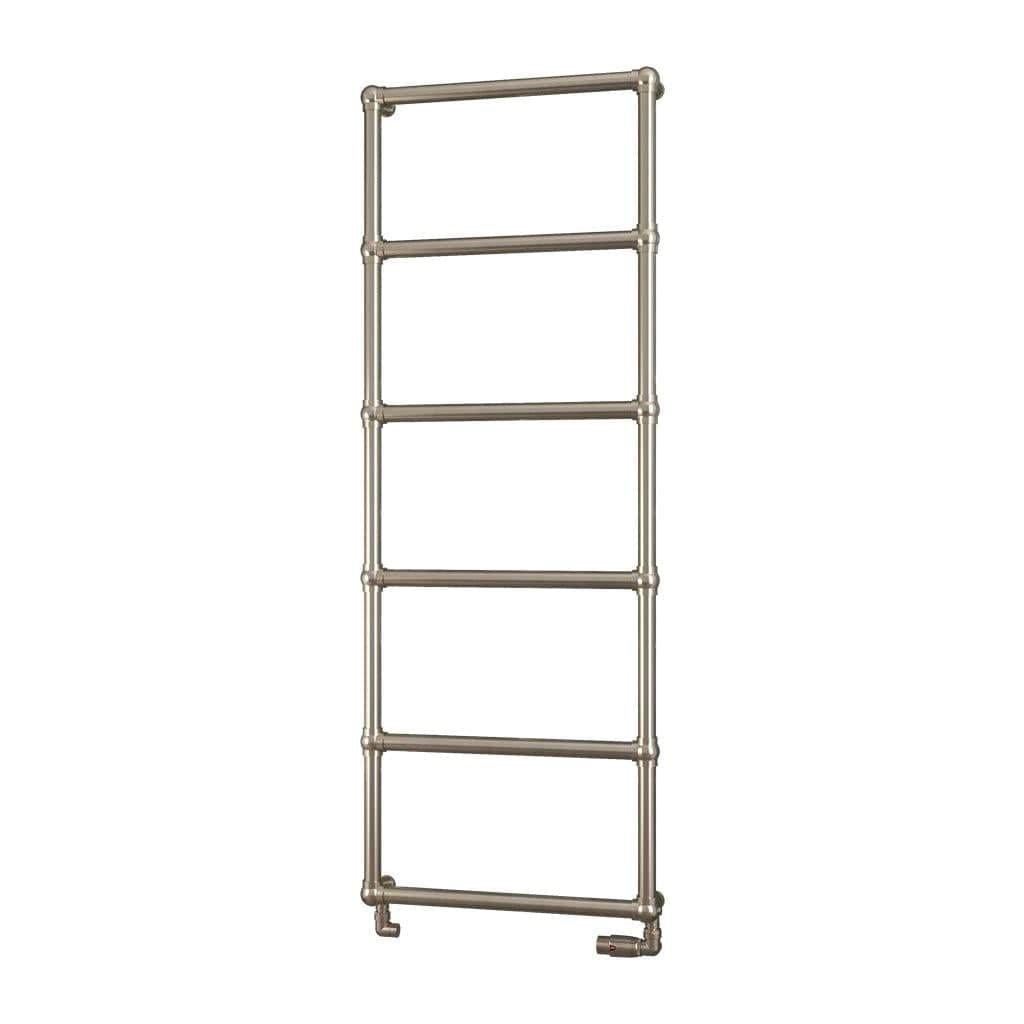 Eastbrook Traditional Towel Rail Eastbrook Stour Vertical Traditional Heated Towel Rail in Brushed Brass 1550 x 600 / Dual Fuel