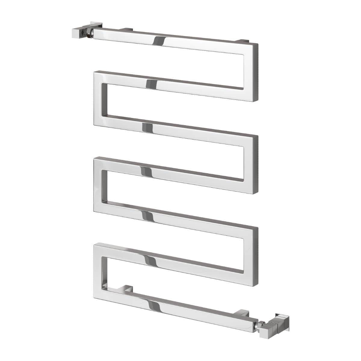 Reina Designer Towel Radiator Reina Serpe S-Shaped Central Heating Towel Radiator 750 x 500mm / Chrome