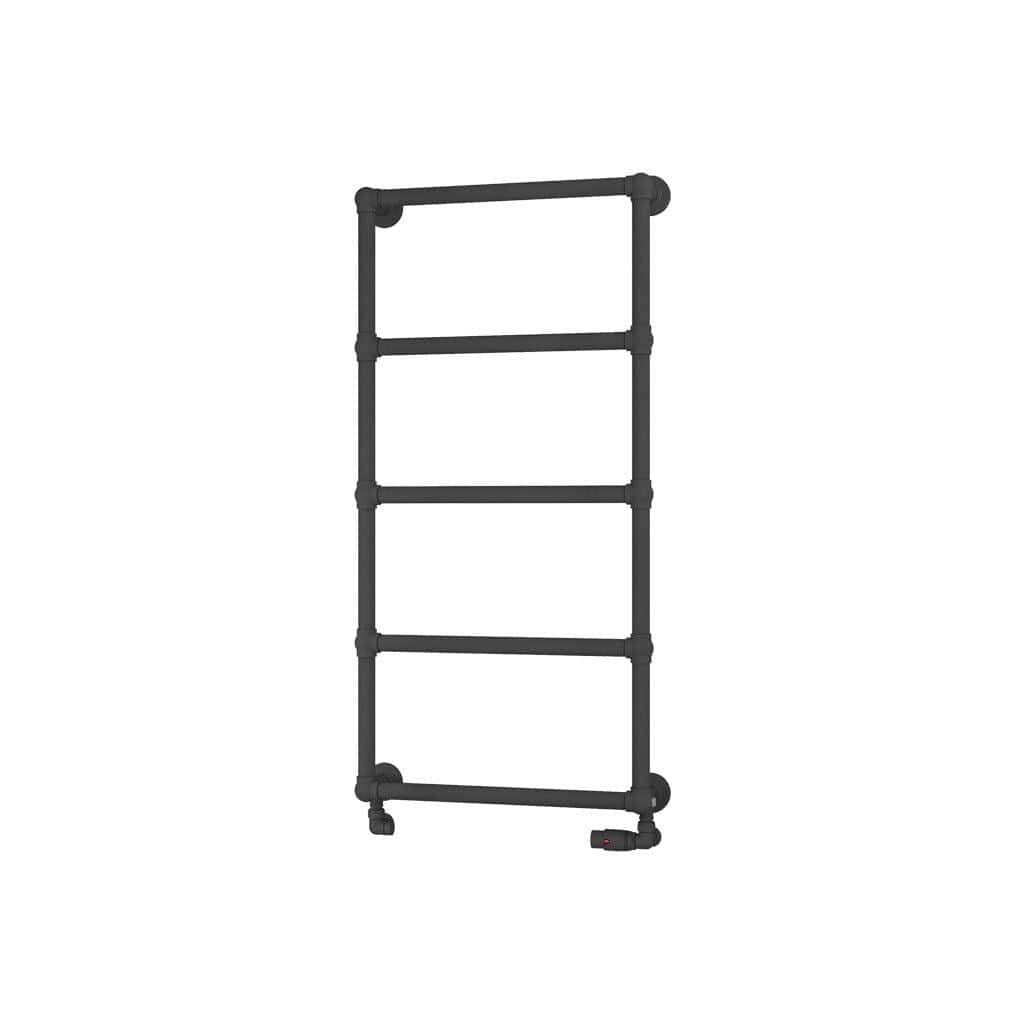 Eastbrook Traditional Towel Radiators Eastbrook Stour Vertical Traditional Heated Towel Rail in Anthracite