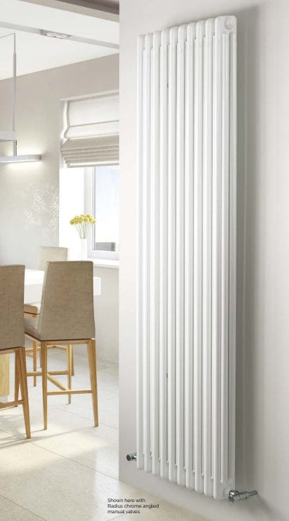 MHS Radiators Column Radiators MHS Multisec Traditional 3 Column Radiator in Traffic White