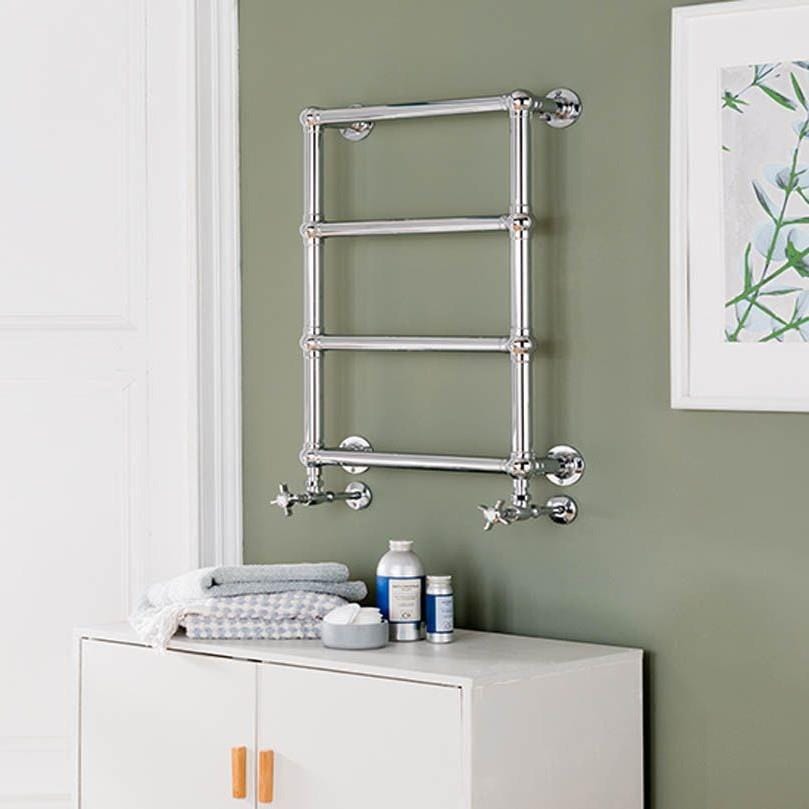 Vogue Traditional Towel Radiator Vogue Ballerina Traditional Straight Wall Mounted Heated Towel Rail in Chrome