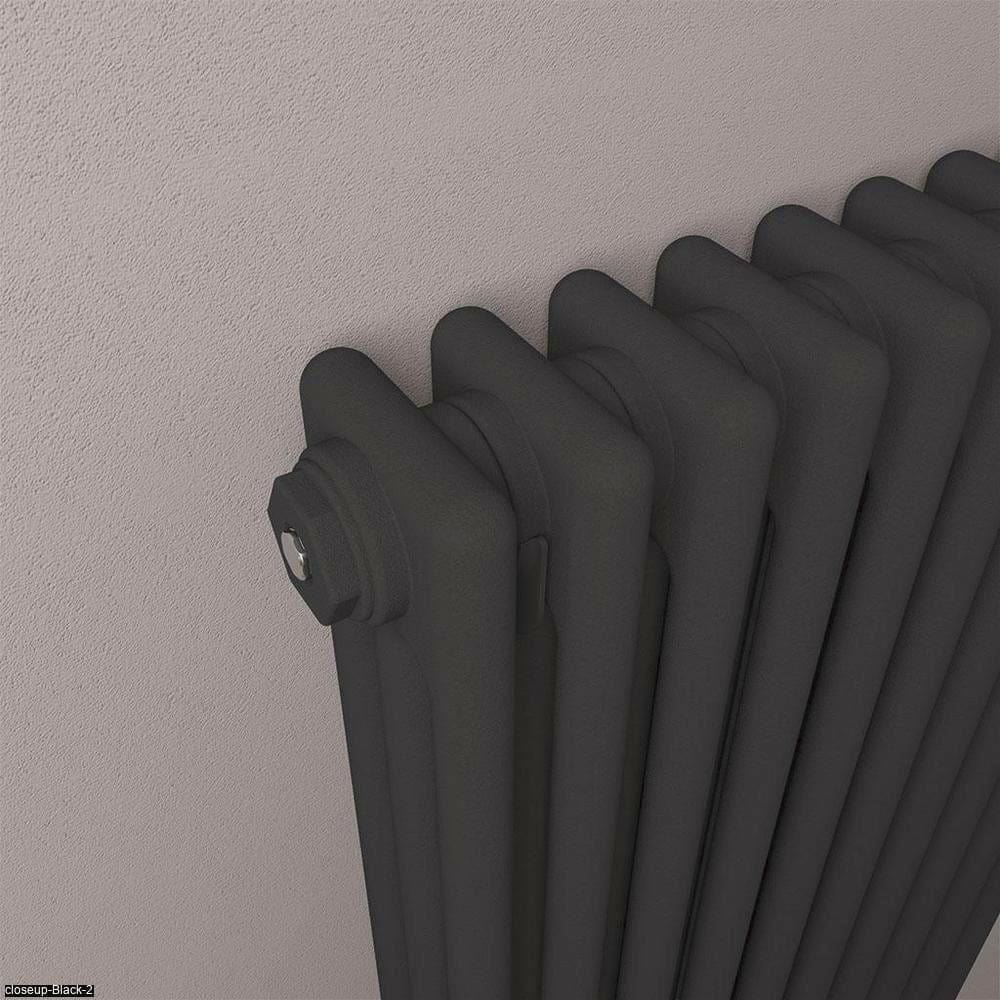 Eastbrook Rivassa Traditional 3 Column Radiator in Matt Black