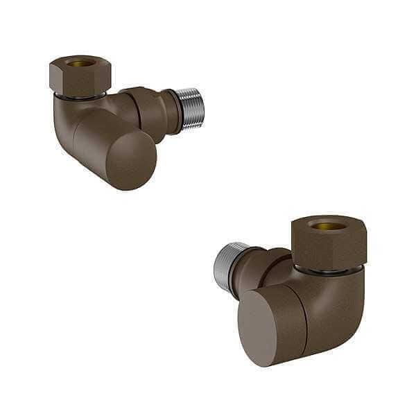 Tissino Radiator Valves Tissino Hugo2 Double Angled Radiator Valves - Arabica - THU-201-AR