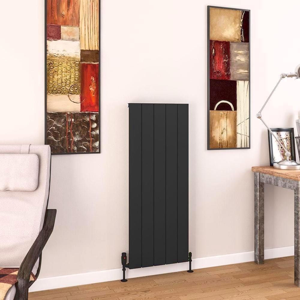 Eastbrook Charlton Vertical Designer Radiator in Matt Black