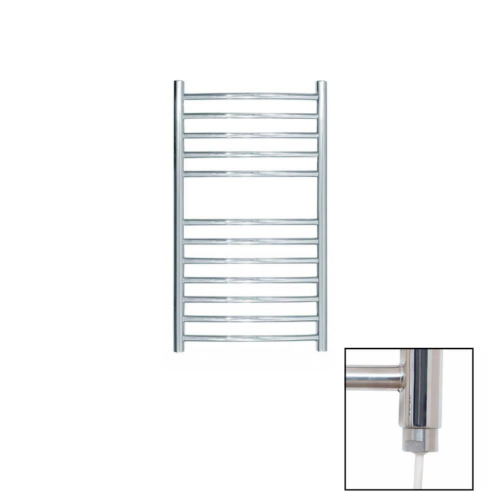 JIS Ladder Rail JIS Sussex Camber Vertical Stainless Steel Curved Heated Towel Rail 700 x 400mm / Electric Only / Polished Chrome