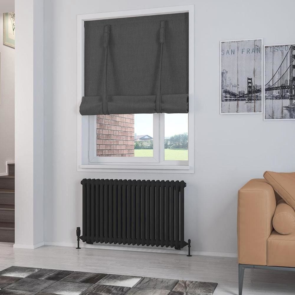 Eastbrook Rivassa Traditional 2 Column Radiator in Matt Black