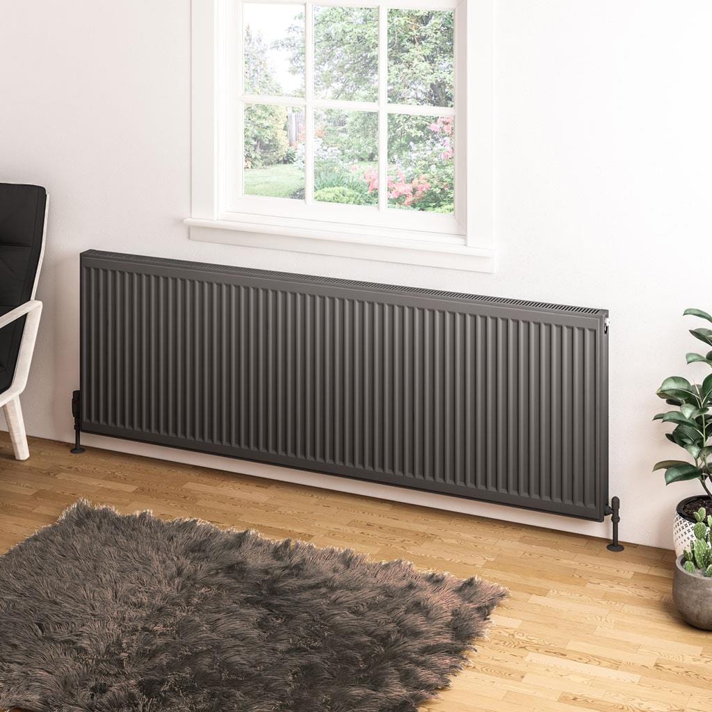 Aquarius Type 11 Aquarius Type 11 Compact Panel Radiator In Matt Anthracite 600 x 1800mm