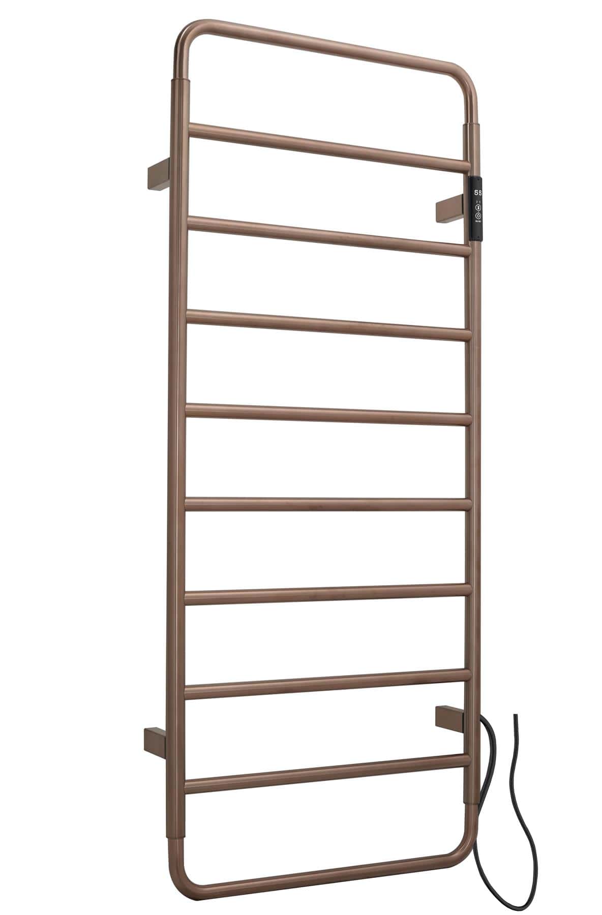 JTP Designer Towel Radiator JTP AERO Designer Vertical Heated Towel Rail - Electric Only 1130 x 475 / Brushed Bronze