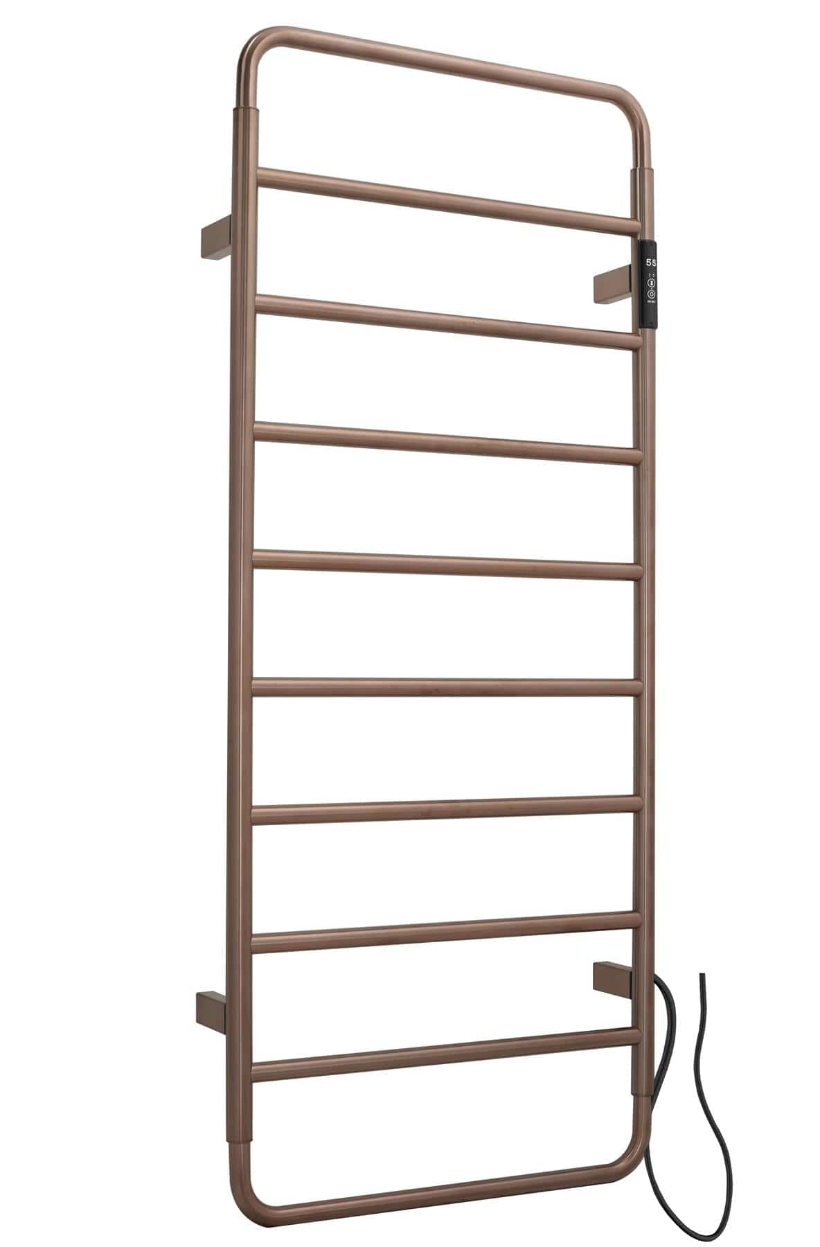 JTP Designer Towel Radiators JTP AERO Designer Vertical Heated Towel Rail - Electric Only 1130 x 475 / Brushed Bronze