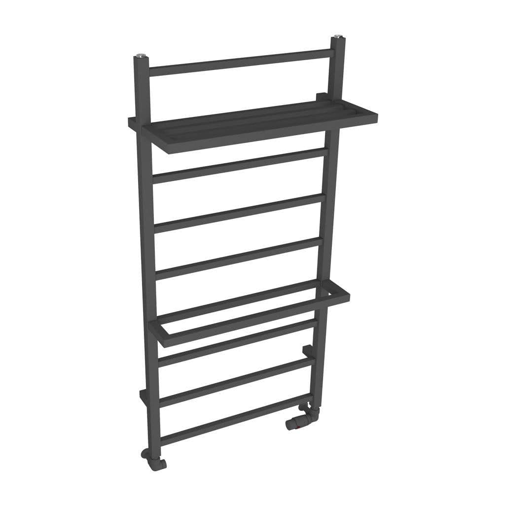 Eastbrook Designer Towel Radiator Eastbrook Launton Straight Vertical Heated Towel Rail in Matt Anthracite 1200 x 600 / Central Heating