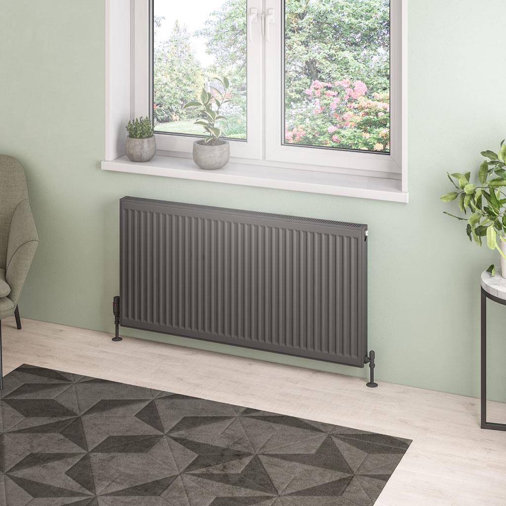 Aquarius Type 21 Aquarius Type 21 Compact Panel Radiator In Matt Anthracite 600 x 1200
