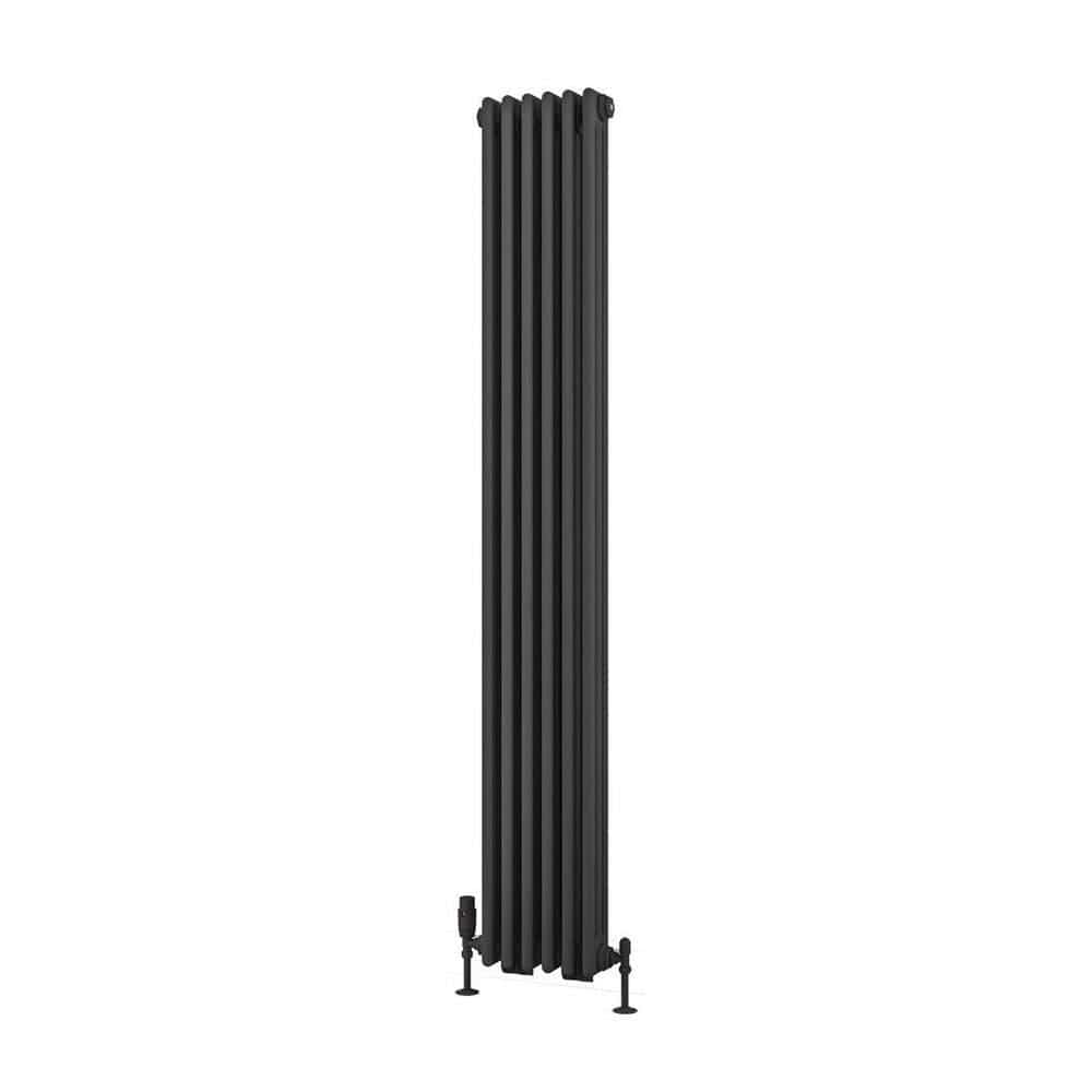 Eastbrook Column Radiator Eastbrook Rivassa Traditional 3 Column Radiator in Matt Anthracite