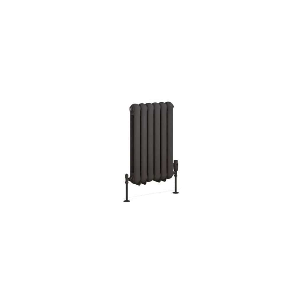 Eastbrook Column Radiators Eastbrook Rubano Straight Horizontal Traditional Column Radiator in Matt Anthracite