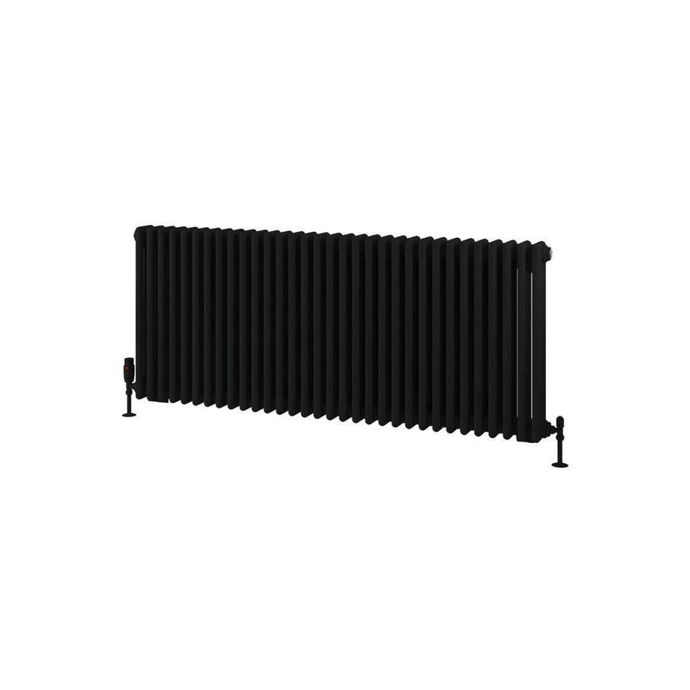 Eastbrook Column Radiator Eastbrook Rivassa Traditional 3 Column Radiator in Matt Black