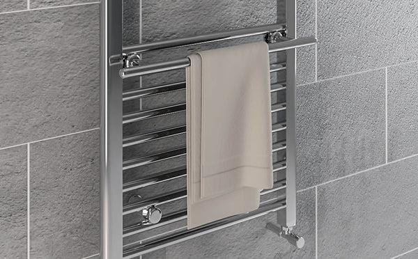 Eastbrook Radiator Towel Hangers Eastbrook MultiRail Straight Towel Hanger in Matt White
