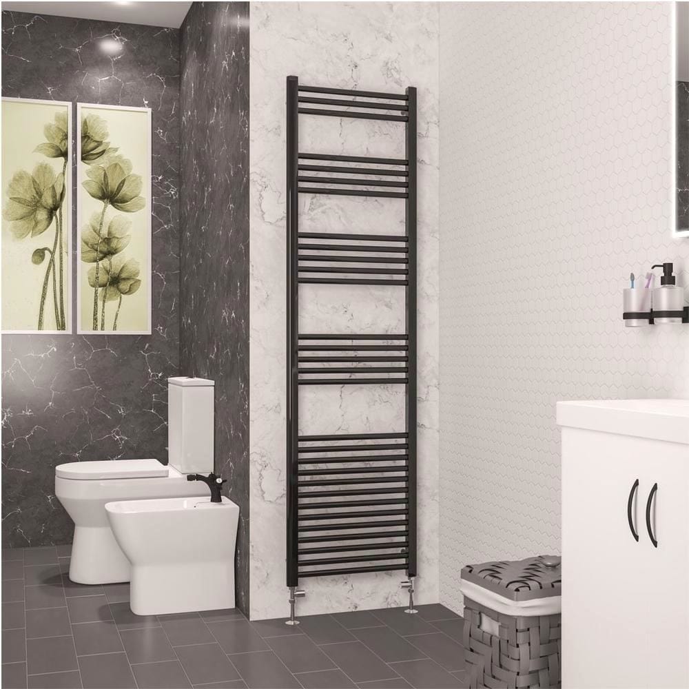 Eastbrook Ladder Rail Eastbrook Wendover Straight Heated Towel Rail in Black Gold 1800 x 500mm / Dual Fuel