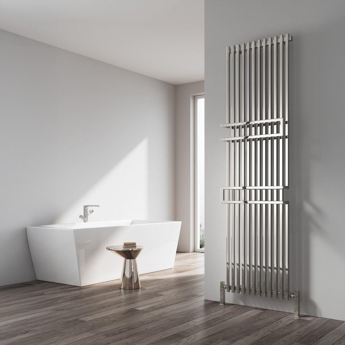 Reina Designer Towel Radiator Reina Grande Designer Central Heating Towel Radiator - 1800 x 500mm Chrome