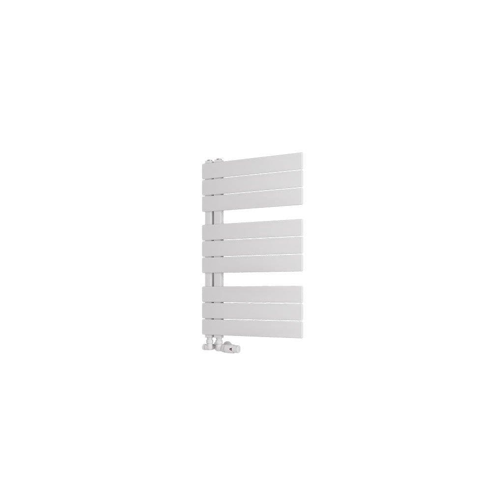 Eastbrook Designer Towel Radiators Eastbrook Helmsley Straight Vertical Designer Towel Rail in Matt White 800 x 500 / Central Heating