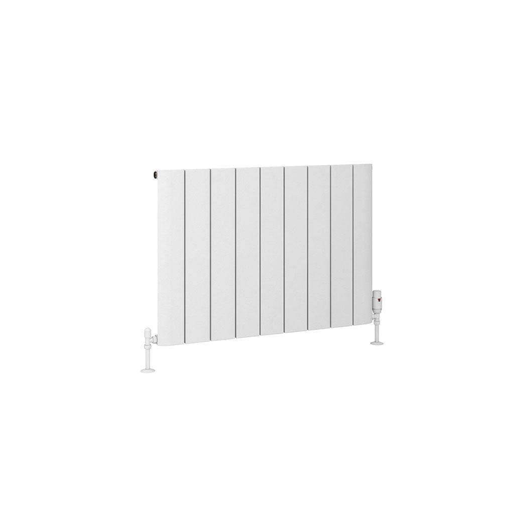 Eastbrook Panel Radiators Eastbrook Peretti Straight Horizontal Aluminum Radiator in Matt White