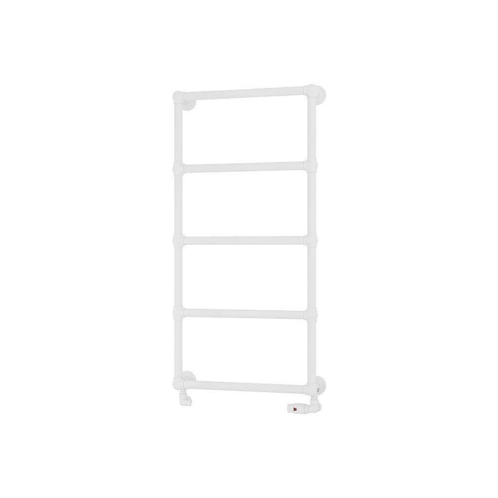 Eastbrook Traditional Towel Rail Eastbrook Stour Vertical Traditional Heated Towel Rail in Matt White 1195 x 600 / Central Heating