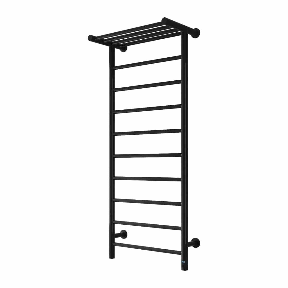 Reina Designer Towel Radiator Reina Maira Dry Electric Designer Towel Radiator with Top Shelf 1190 x 500mm / Black