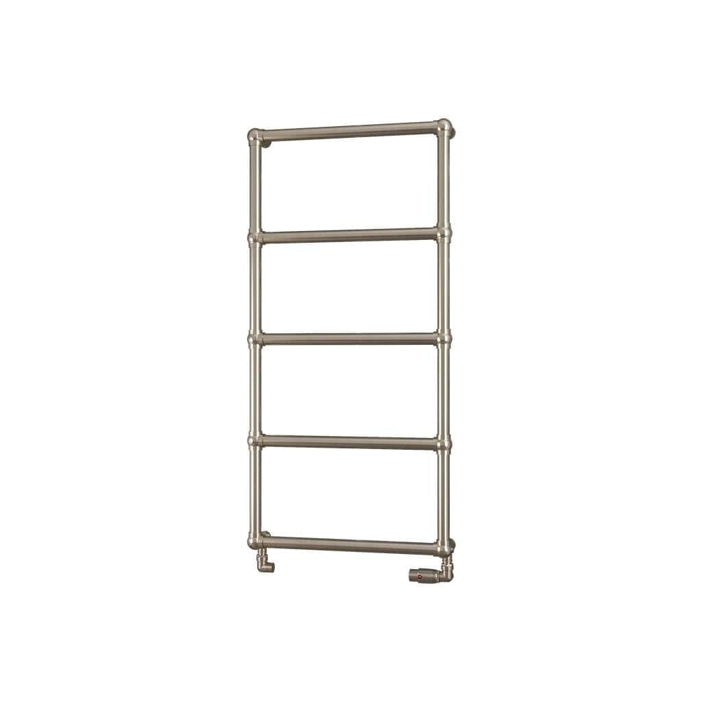 Eastbrook Traditional Towel Rail Eastbrook Stour Vertical Traditional Heated Towel Rail in Brushed Brass 1195 x 600 / Dual Fuel