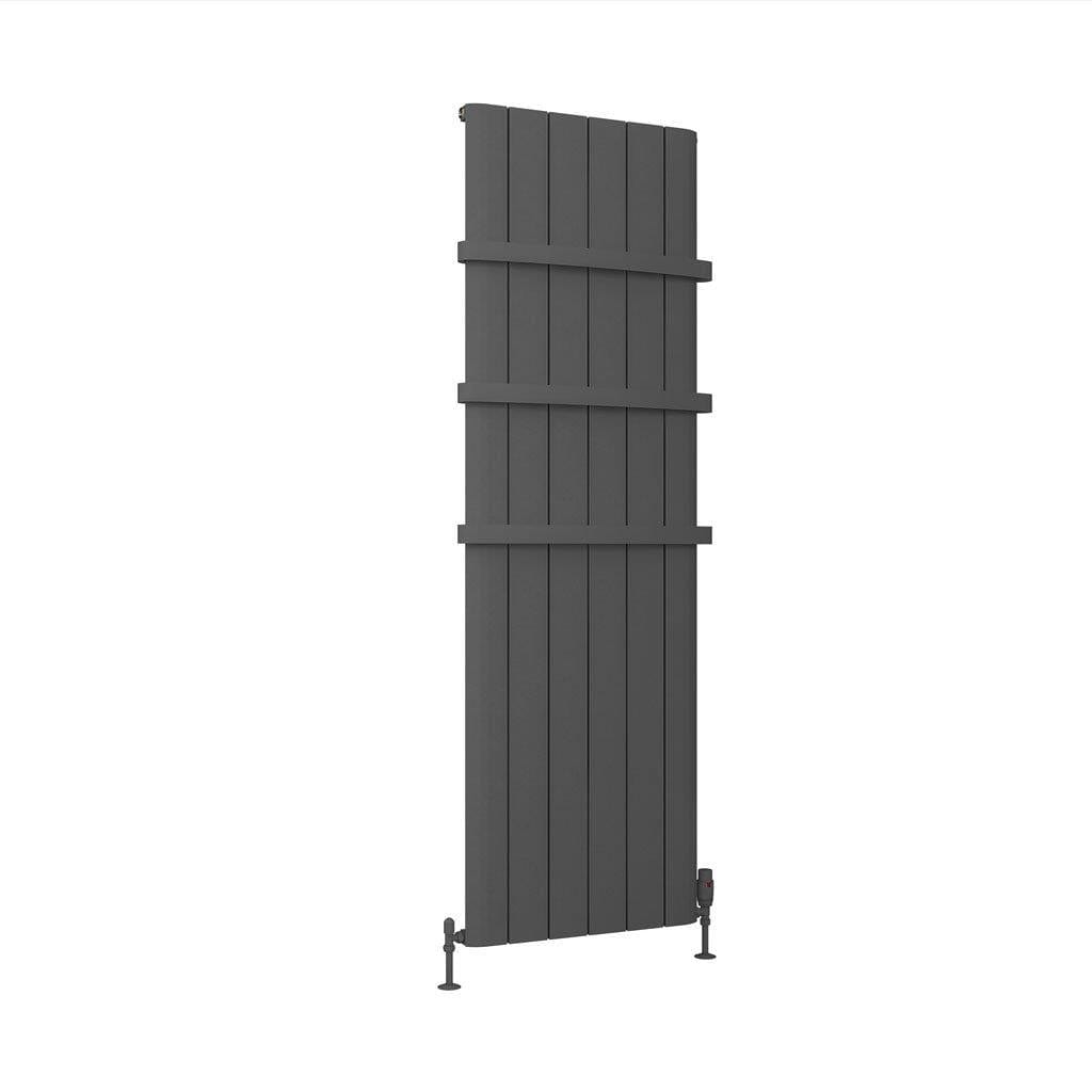 Eastbrook Vertical Panel Radiators Eastbrook Peretti Straight Vertical Aluminium Radiator in Matt Anthracite