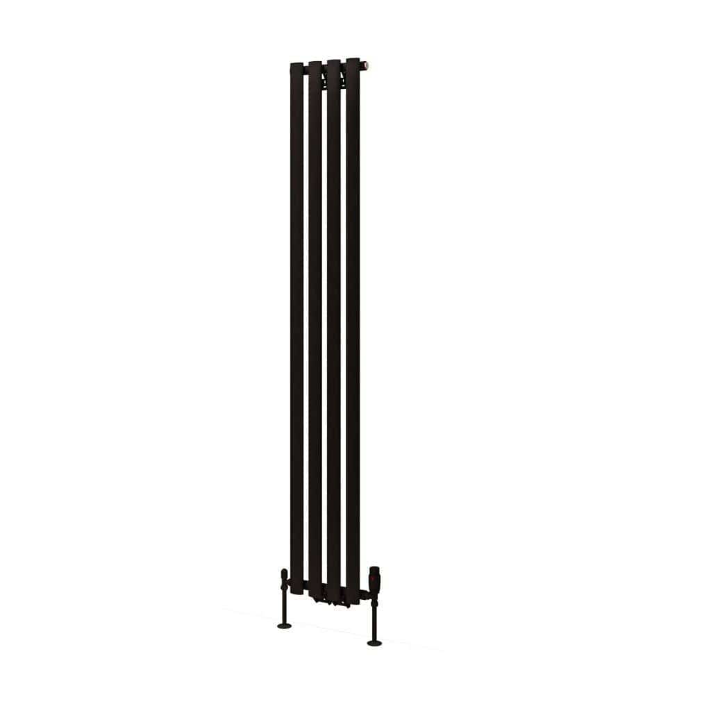 Eastbrook Designer Towel Radiator Eastbrook Tunstall Straight Vertical Designer Radiator in Matt Black
