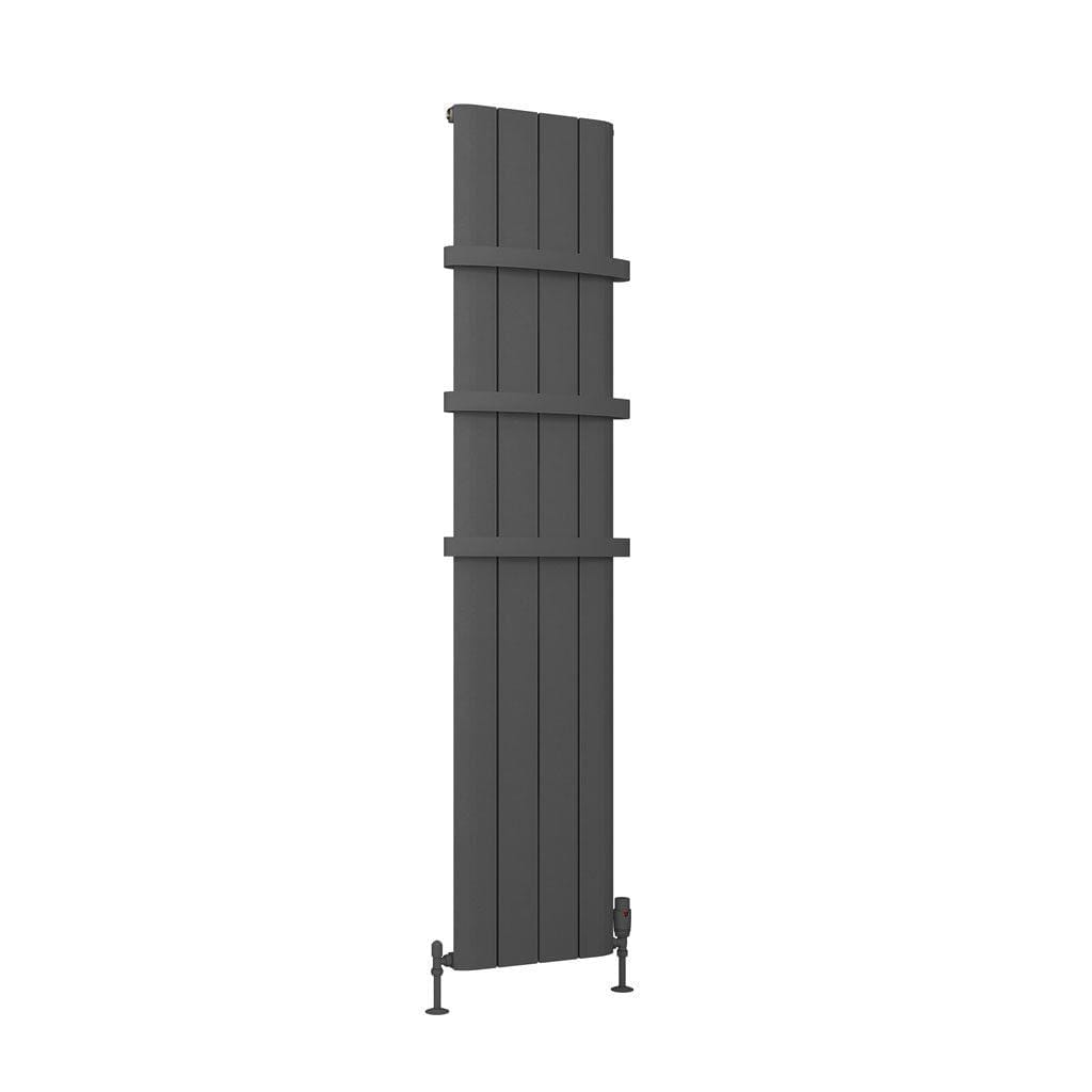Eastbrook Vertical Panel Radiators Eastbrook Peretti Straight Vertical Aluminium Radiator in Matt Anthracite