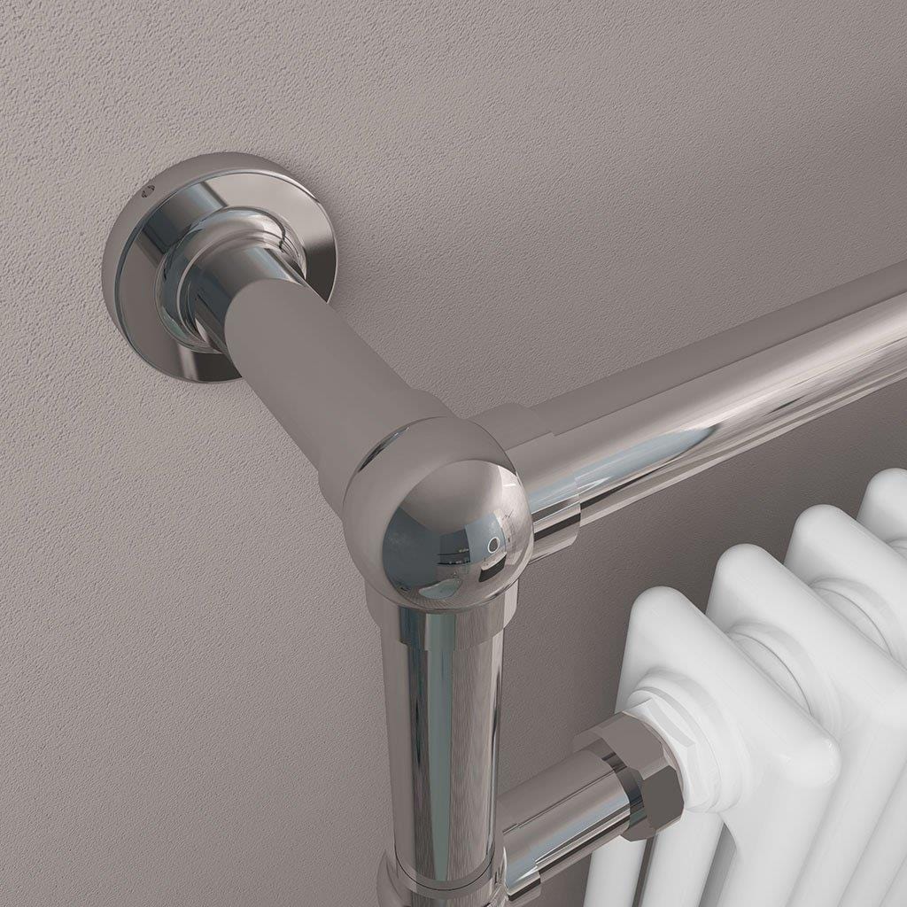 Eastbrook Insert Radiators Eastbrook Avon Straight Vertical Traditional Radiator in Chrome/Gloss White