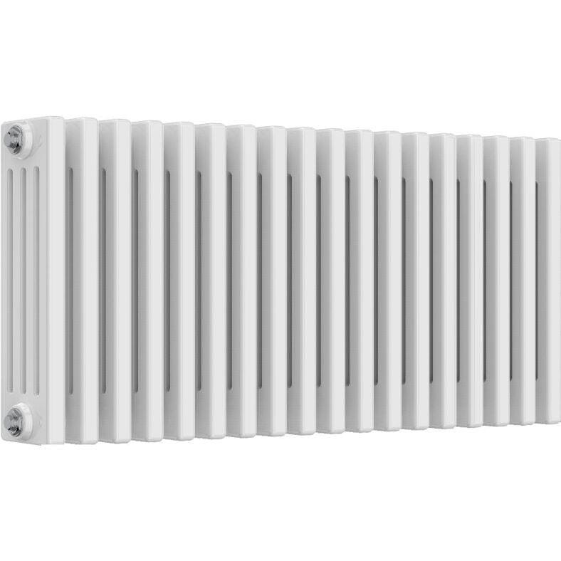 Aquarius Bathrooms Column Radiator Aquarius Foundry Horizontal 4 Column Radiator in White 400mm x 830mm
