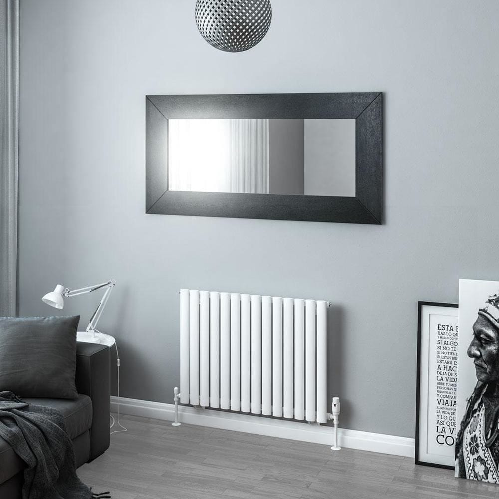Eastbrook Panel Radiator Eastbrook Tunstall Straight Horizontal Designer Radiator in Matt White 600 x 825