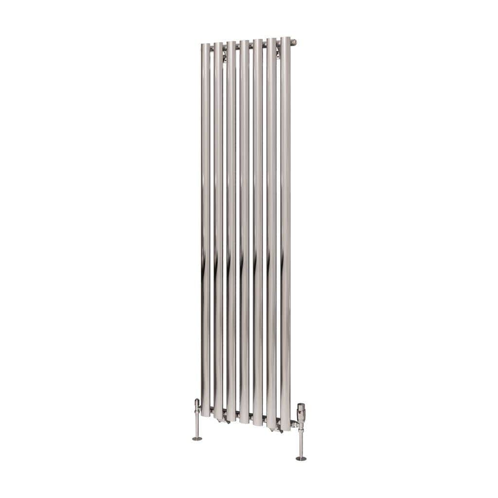 Eastbrook Panel Radiators Eastbrook Tunstall Straight Vertical Designer Radiator in Chrome