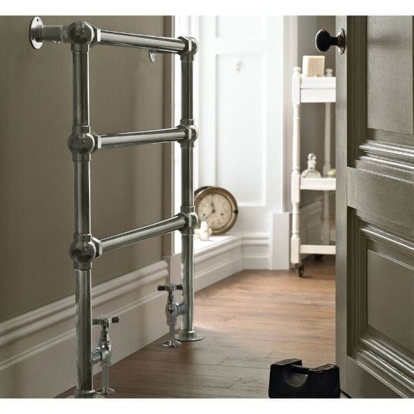 Vogue Traditional Towel Rail Vogue Grandeur Straight Floor Mounted Traditional Towel Rail in Chrome 1243 x 686 / Dual Fuel