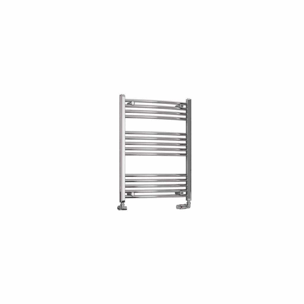 Totally Rads Ladder Rails Eastbrook Wendover Curved Vertical Heated Towel Rail in White