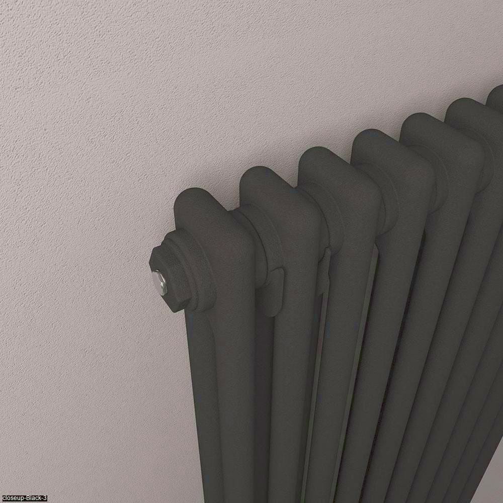 Eastbrook Rivassa Traditional 2 Column Radiator in Matt Black