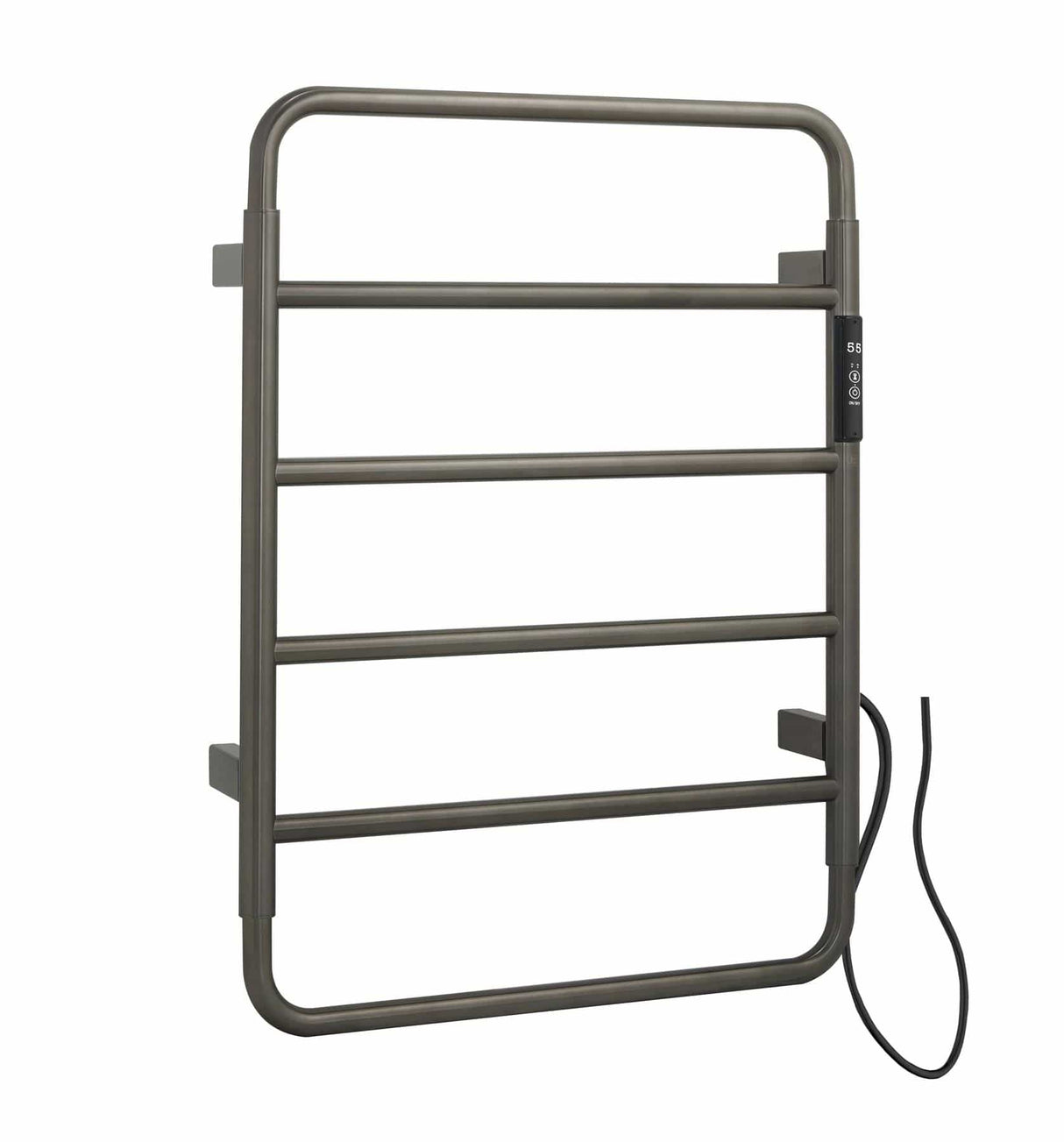 JTP Designer Towel Radiator JTP AERO Designer Vertical Heated Towel Rail - Electric Only 640 x 475 / Brushed Black