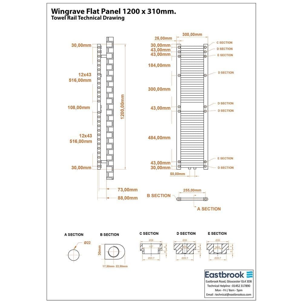 Eastbrook Flat Panel Radiator Eastbrook Wingrave Flat Panel Radiator In Matt Black