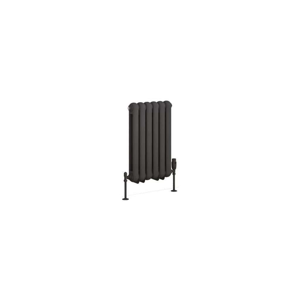 Eastbrook Column Radiators Eastbrook Rubano Straight Horizontal Traditional Column Radiator in Matt Anthracite
