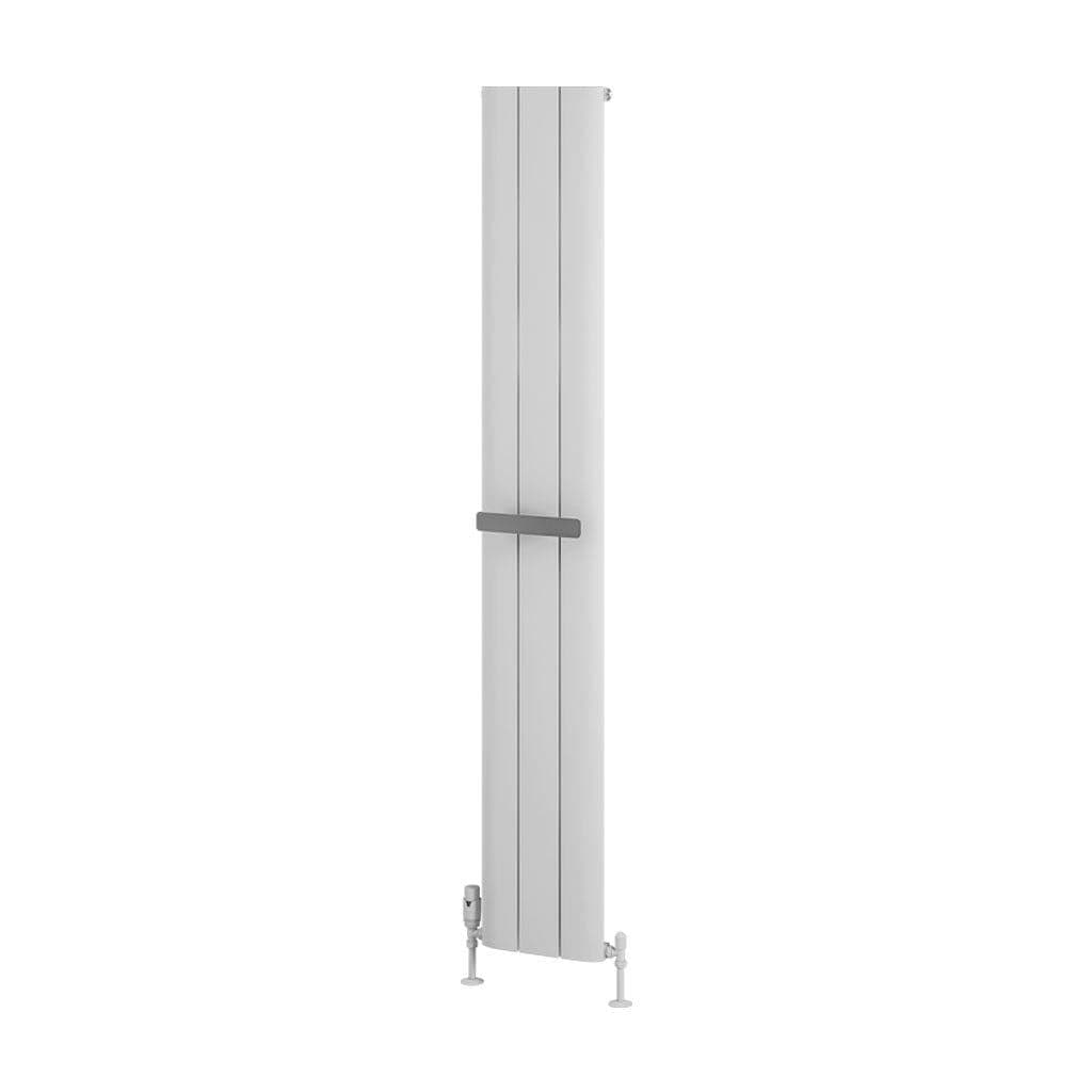 Eastbrook Wendover Curved Vertical Heated Towel Rail in White