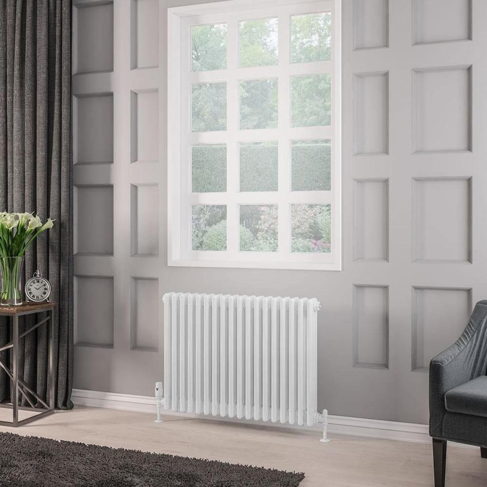 Eastbrook Column Radiator Eastbrook Rivassa Traditional 3 Column Radiator in White 600 x 833 / Central Heating